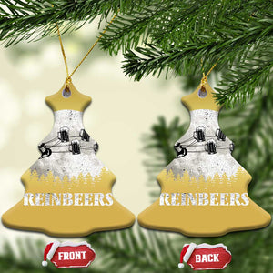 Funny Xmas Beers Christmas Ornament Reinbeers Santa Sleigh Moon TS11 Christmas Tree Gold Print Your Wear