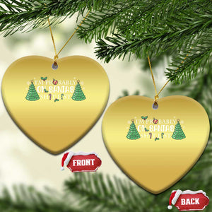 Funny Xmas Christmas Ornament I'm Probably On Santa's List TS11 Heart Gold Print Your Wear