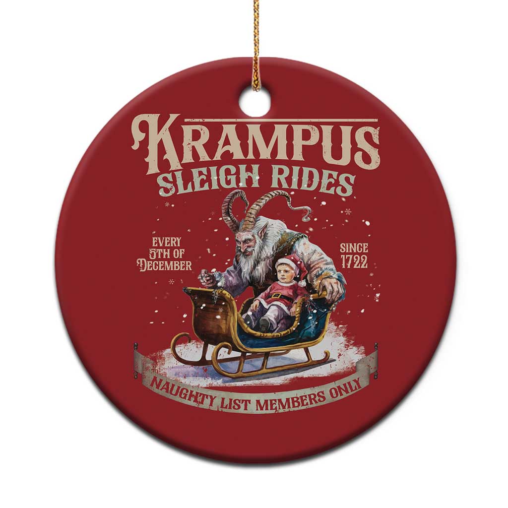 Yule Christmas Ornament Krampus Sleigh Rides For Naughty List Members Only Xmas TS11 Print Your Wear