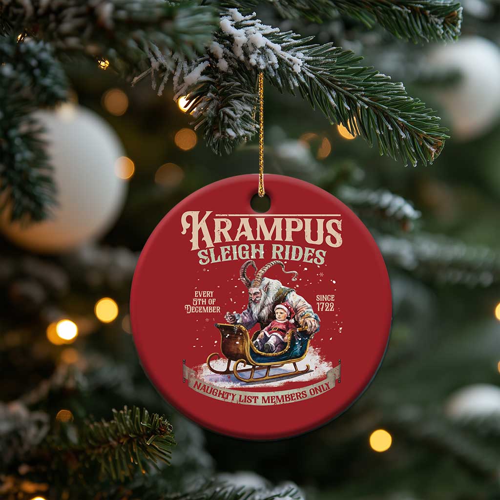 Yule Christmas Ornament Krampus Sleigh Rides For Naughty List Members Only Xmas TS11 Print Your Wear