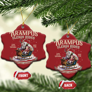 Yule Christmas Ornament Krampus Sleigh Rides For Naughty List Members Only Xmas TS11 Snow Flake Red Print Your Wear