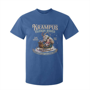 Yule T Shirt For Kid Krampus Sleigh Rides For Naughty List Members Only Xmas TS11 Royal Blue Print Your Wear