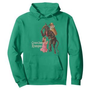 Christmas Creepy Krampus Hoodie Greetings From Gruss Vom Krampus TS11 Irish Green Print Your Wear