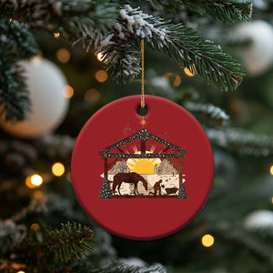 Xmas Western Christmas Ornament True Story Jesus Cowboy Nativity Scene TS11 Print Your Wear