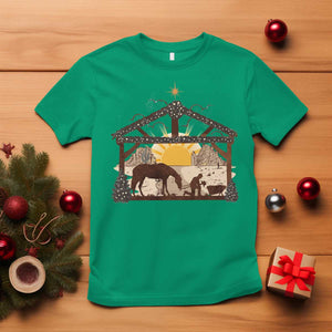 Christmas Western T Shirt True Story Jesus Cowboy Nativity Scene TS11 Irish Green Print Your Wear