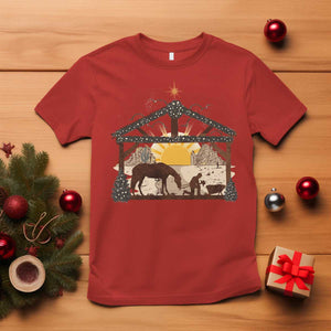 Christmas Western T Shirt True Story Jesus Cowboy Nativity Scene TS11 Red Print Your Wear