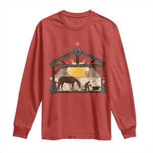 Christmas Western Long Sleeve Shirt True Story Jesus Cowboy Nativity Scene TS11 Red Print Your Wear