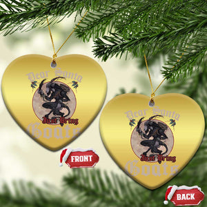 Funny Yule Xmas Christmas Ornament Dear Santa Just Bring Goats Krampus TS11 Heart Gold Print Your Wear