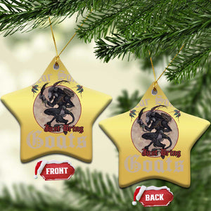 Funny Yule Xmas Christmas Ornament Dear Santa Just Bring Goats Krampus TS11 Star Gold Print Your Wear