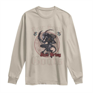 Funny Yule Christmas Long Sleeve Shirt Dear Santa Just Bring Goats Krampus TS11 Sand Print Your Wear