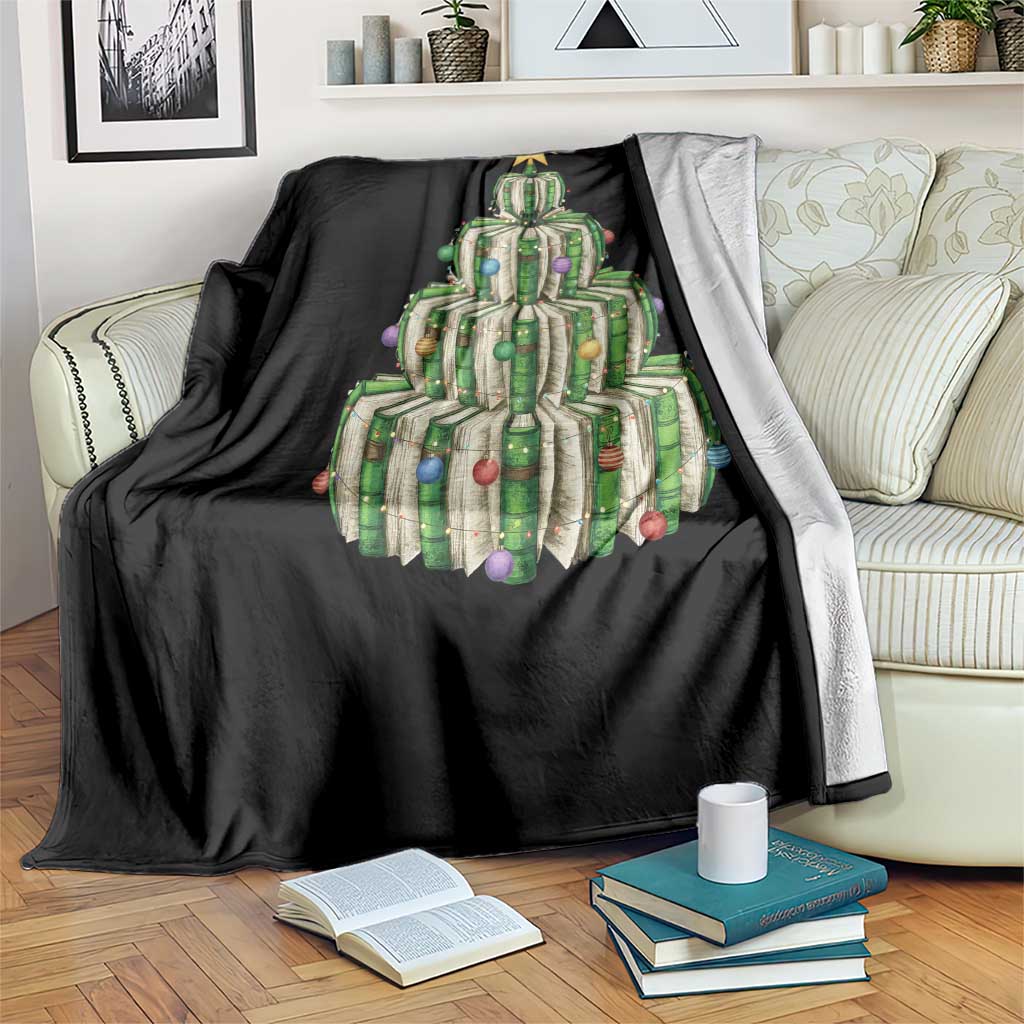 Book Christmas Tree Book Lover Teacher Librarian Throw Blanket TS11 Print Your Wear