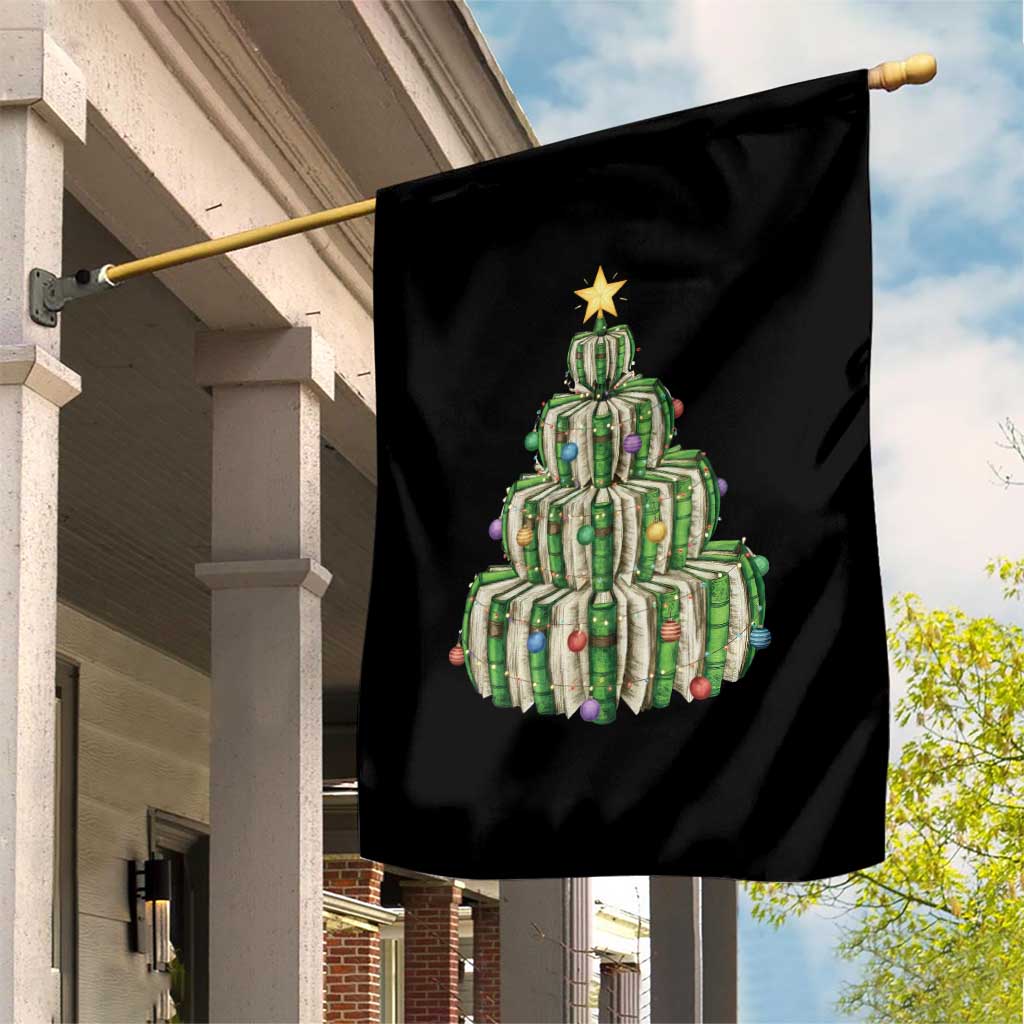 Book Christmas Tree Book Lover Teacher Librarian Garden Flag TS11 Print Your Wear