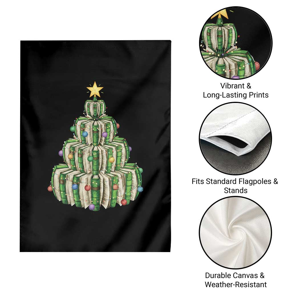 Book Christmas Tree Book Lover Teacher Librarian Garden Flag TS11 Print Your Wear