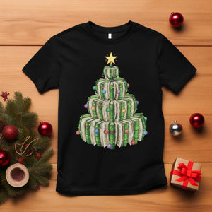 Book Christmas Tree Book Lover Teacher Librarian T Shirt TS11 Black Print Your Wear