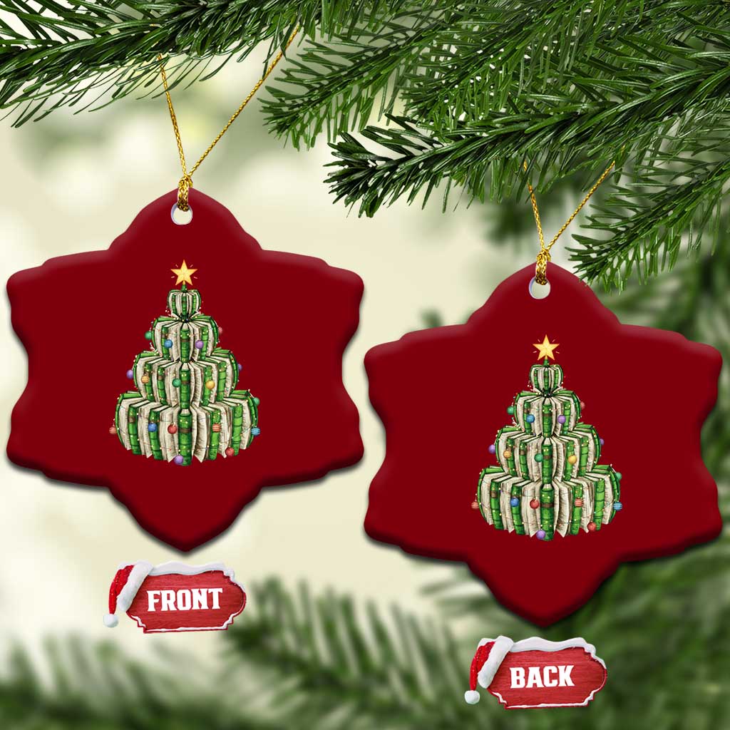 Book Christmas Tree Book Lover Teacher Librarian Ceramic Ornament TS11 Print Your Wear