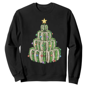 Book Christmas Tree Book Lover Teacher Librarian Sweatshirt TS11 Black Print Your Wear