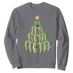 Book Christmas Tree Book Lover Teacher Librarian Sweatshirt TS11 Charcoal Print Your Wear