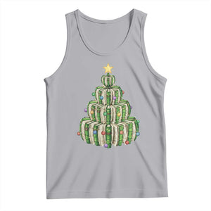 Book Christmas Tree Book Lover Teacher Librarian Tank Top TS11 Athletic Heather Print Your Wear