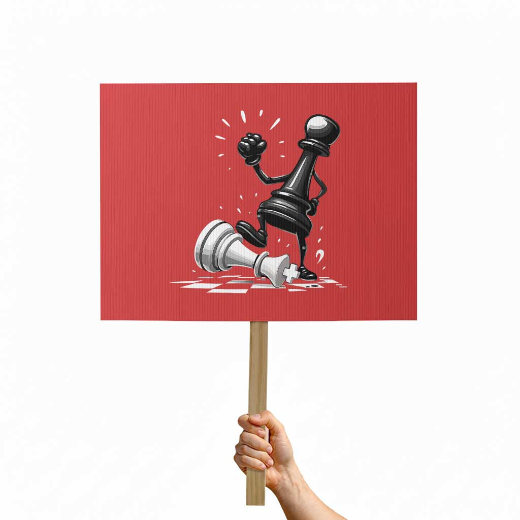 No Kings Protest Sign America Protest Chess Rejecting Kings TS11 Horizontal 18