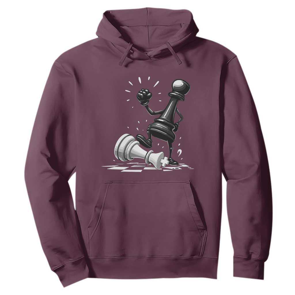 No Kings Hoodie America Protest Chess Rejecting Kings TS11 Maroon Print Your Wear