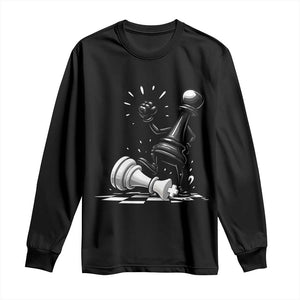 No Kings Long Sleeve Shirt America Protest Chess Rejecting Kings TS11 Black Print Your Wear