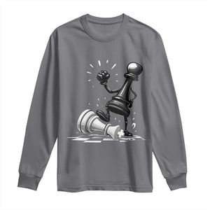 No Kings Long Sleeve Shirt America Protest Chess Rejecting Kings TS11 Charcoal Print Your Wear