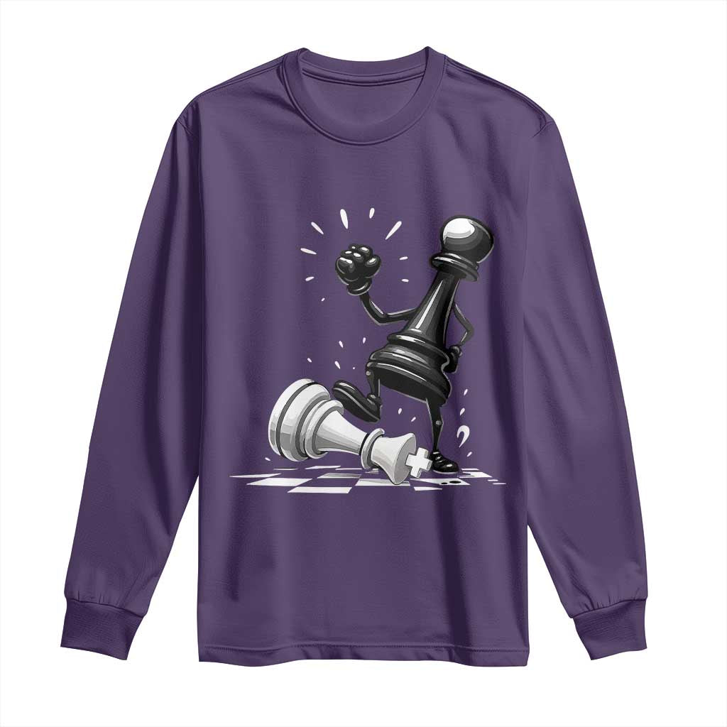 No Kings Long Sleeve Shirt America Protest Chess Rejecting Kings TS11 Purple Print Your Wear