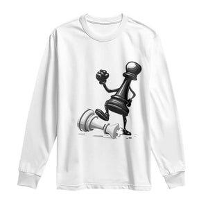 No Kings Long Sleeve Shirt America Protest Chess Rejecting Kings TS11 White Print Your Wear