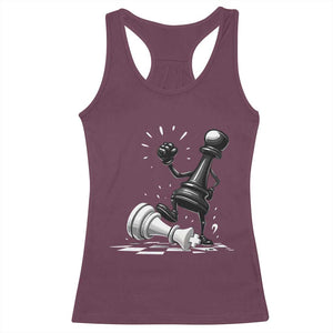 No Kings Racerback Tank Top America Protest Chess Rejecting Kings TS11 Maroon Print Your Wear