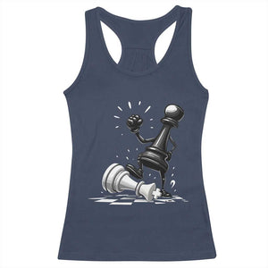 No Kings Racerback Tank Top America Protest Chess Rejecting Kings TS11 Navy Print Your Wear