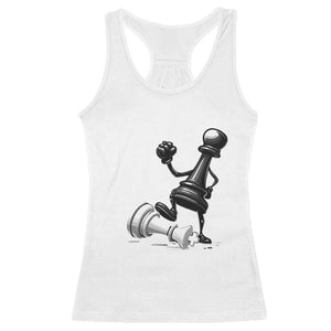 No Kings Racerback Tank Top America Protest Chess Rejecting Kings TS11 White Print Your Wear