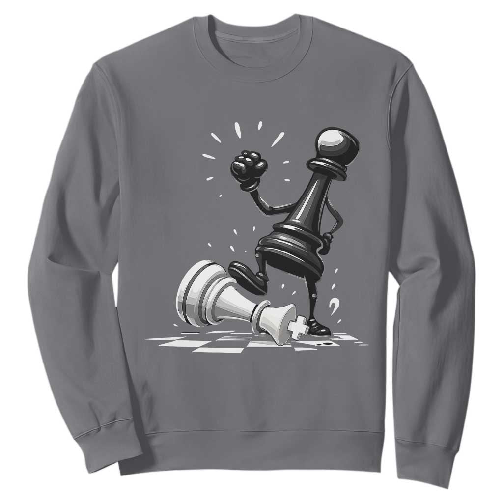 No Kings Sweatshirt America Protest Chess Rejecting Kings TS11 Charcoal Print Your Wear
