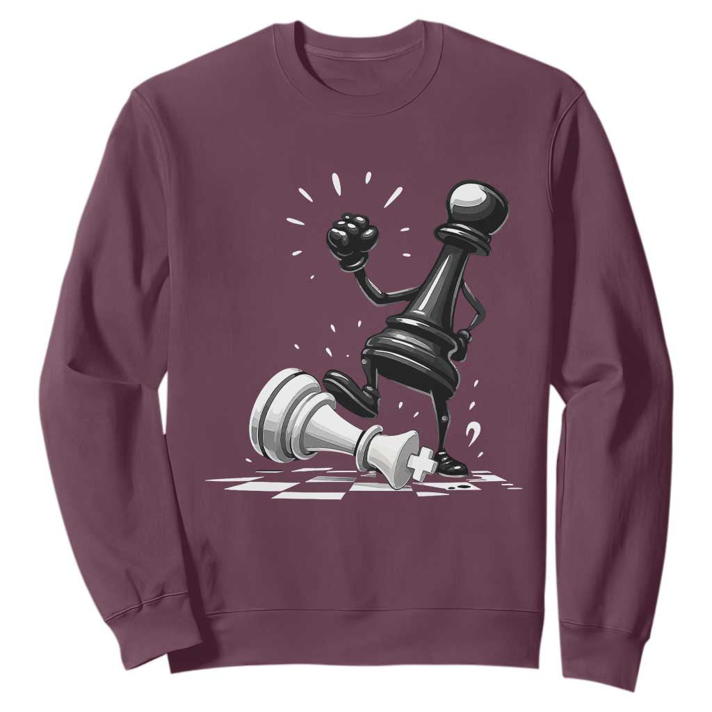 No Kings Sweatshirt America Protest Chess Rejecting Kings TS11 Maroon Print Your Wear