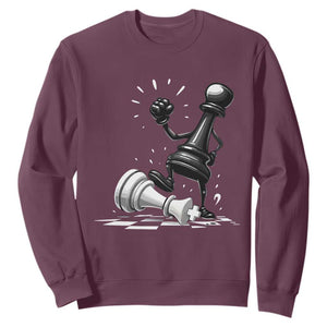 No Kings Sweatshirt America Protest Chess Rejecting Kings TS11 Maroon Print Your Wear
