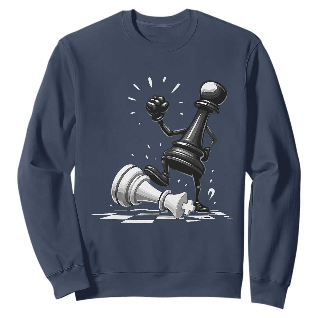 No Kings Sweatshirt America Protest Chess Rejecting Kings TS11 Navy Print Your Wear