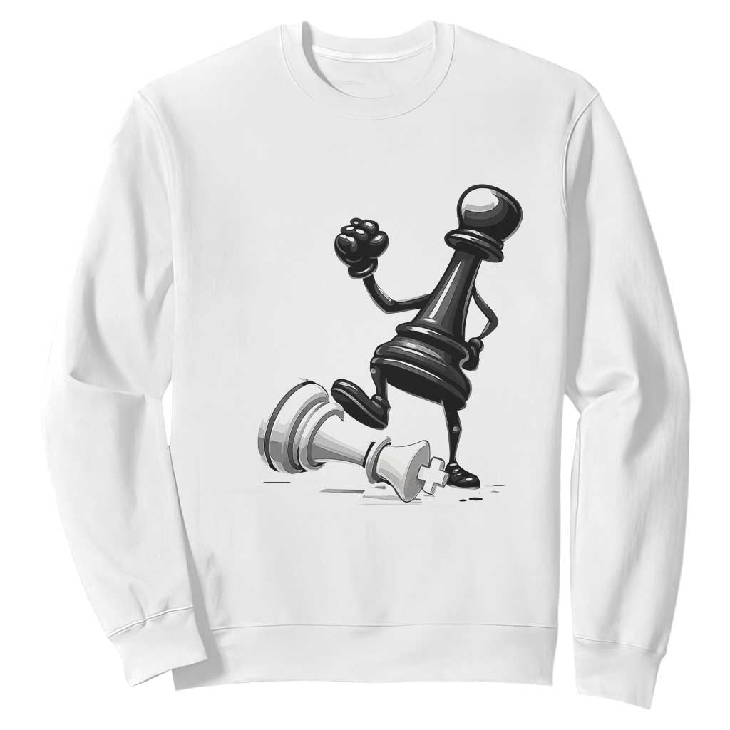 No Kings Sweatshirt America Protest Chess Rejecting Kings TS11 White Print Your Wear