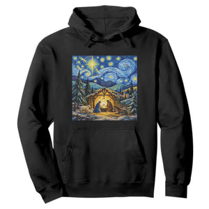 Christmas Nativity Scene Starry Night Catholic Christian Bethlehem Star Hoodie