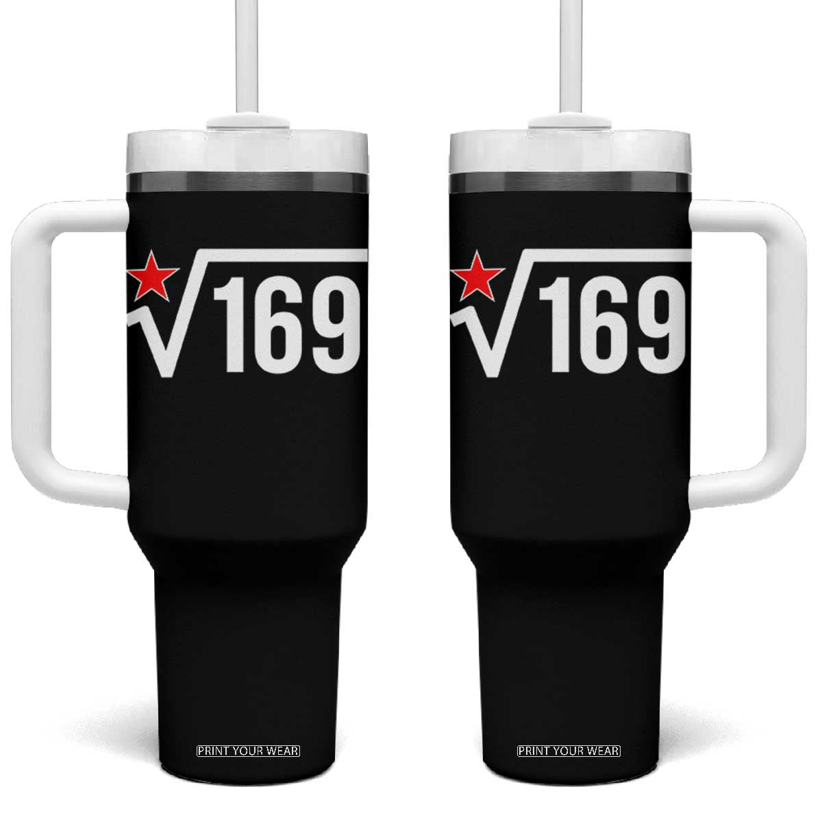 Funny Lula 13 PT Brazil 2026 Tumbler With Handle Square Root of 169