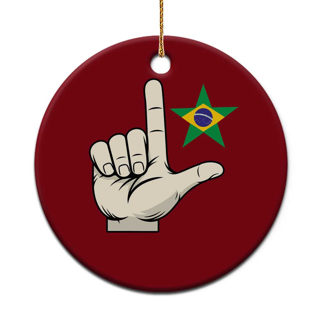 PT 13 Lula Support Brazil 2026 Mao Faz O L Ceramic Ornament