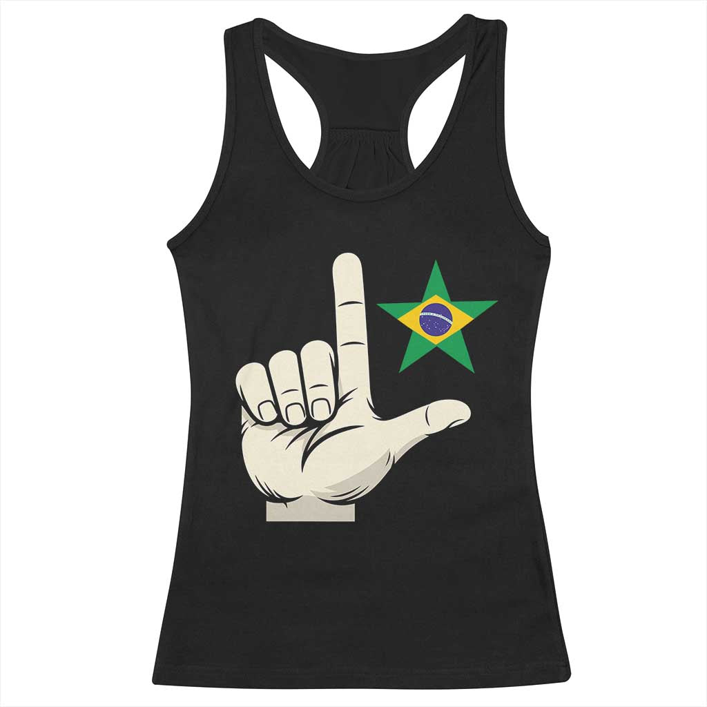 PT 13 Lula Support Brazil 2026 Mao Faz O L Racerback Tank Top