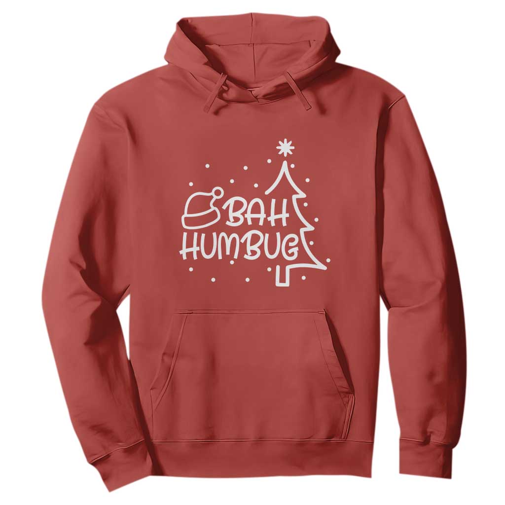 Funny Bah Humbug Christmas Hoodie Santa Hat Xmas Tree TS11 Red Print Your Wear
