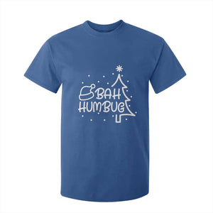 Funny Bah Humbug Christmas T Shirt For Kid Santa Hat Xmas Tree TS11 Royal Blue Print Your Wear