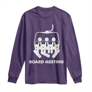 Funny Snowboarding Long Sleeve Shirt Board Meeting Holiday Snowboard Winter Sport TS11 Purple Print Your Wear