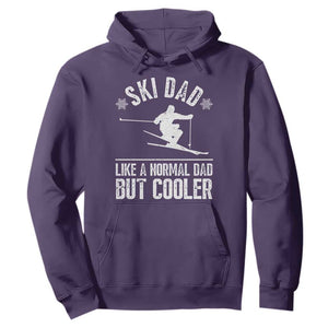 Funny Skiing Father's Day Hoodie Ski Dad Like A Normal Dad But Cooler TS11 Purple Print Your Wear