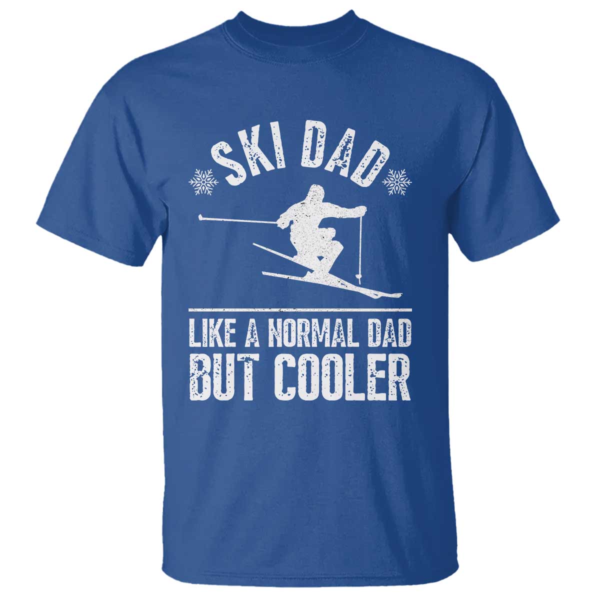 Funny Skiing Father's Day T Shirt Ski Dad Like A Normal Dad But Cooler TS11 Royal Blue Print Your Wear