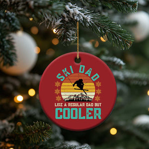 Funny Retro Skiing Father's Day Christmas Ornament Ski Dad Like A Normal Dad But Cooler TS11 Print Your Wear