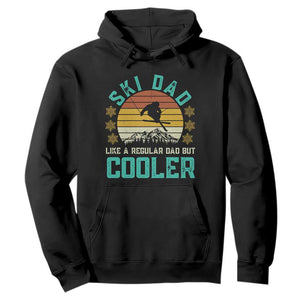 Funny Retro Skiing Father's Day Hoodie Ski Dad Like A Normal Dad But Cooler TS11 Black Print Your Wear