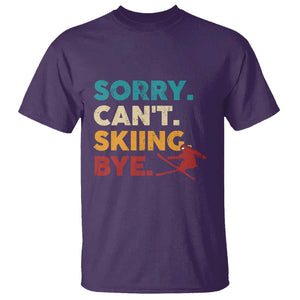 Funny Skiing T Shirt Sorry Can't Skiing Bye Winter Sport TS11 Purple Print Your Wear