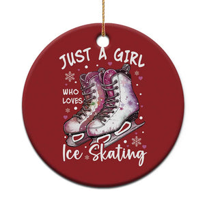 Figure Ice Skater Christmas Ornament Just A Girl Who Loves Ice Skating TS11 Print Your Wear