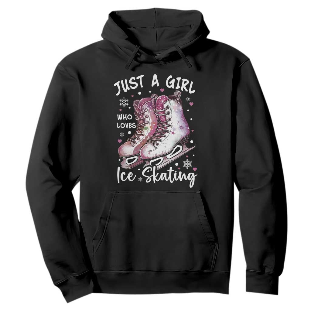 Figure Ice Skater Hoodie Just A Girl Who Loves Ice Skating TS11 Black Print Your Wear